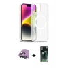 MARSİLYAN™- iPhone 15 Kılıf Siluet Minimal Prime - Şeffaf 360 Full Body Arka Koruyucu + Raze Metal Kamera Lens - YL