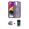 MARSİLYAN™- iPhone 15 Kılıf Siluet Minimal Prime - Şeffaf 360 Full Body Arka Koruyucu + Raze Metal Kamera Lens - YL