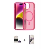 MARSİLYAN™- iPhone 15 Kılıf Siluet Minimal Prime - Siyah Bilvis 3D Mat Cam Ekran Koruyucu + Bilvis Titan Kamera Lens - PE