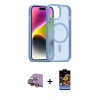 MARSİLYAN™- iPhone 15 Kılıf Siluet Minimal Prime - Siyah Buffer Hayalet Cam Ekran Koruyucu + Raze Metal Kamera Lens - SI