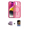 MARSİLYAN™- iPhone 15 Kılıf Siluet Minimal Prime - Siyah Buffer Hayalet Cam Ekran Koruyucu + Raze Metal Kamera Lens - SI