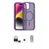 MARSİLYAN™- iPhone 15 Kılıf Siluet Minimal Prime - Siyah Joko Magic 5D Cam + Bilvis Titan Kamera Lens - PE