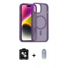 MARSİLYAN™- iPhone 15 Kılıf Siluet Minimal Prime - Siyah Joko Magic 5D Cam + PVD Metal Kamera Lens - TU