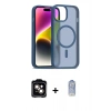 MARSİLYAN™- iPhone 15 Kılıf Siluet Minimal Prime - Siyah Joko Magic 5D Cam + PVD Metal Kamera Lens - TU
