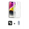 MARSİLYAN™- iPhone 15 Kılıf Siluet Minimal Prime - Siyah Joko Magic 5D Cam + PVD Metal Kamera Lens - YL