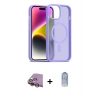 MARSİLYAN™- iPhone 15 Kılıf Siluet Minimal Prime - Siyah Joko Magic 5D Cam + Raze Metal Kamera Lens - SI