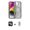 MARSİLYAN™- iPhone 15 Kılıf Siluet Minimal Prime - Siyah Joko Magic 5D Cam + PVD Metal Kamera Lens - YL