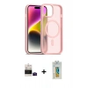 MARSİLYAN™- iPhone 15 Kılıf Siluet Minimal Prime - Siyah Polymer Nano Ekran Koruyucu + Bilvis Titan Kamera Lens - SH