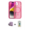 MARSİLYAN™- iPhone 15 Kılıf Siluet Minimal Prime - Siyah Polymer Nano Ekran Koruyucu + Raze Metal Kamera Lens - PE
