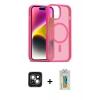 MARSİLYAN™- iPhone 15 Kılıf Siluet Minimal Prime - Siyah Polymer Nano Ekran Koruyucu + PVD Metal Kamera Lens - YL