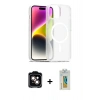 MARSİLYAN™- iPhone 15 Kılıf Siluet Minimal Prime - Siyah Polymer Nano Ekran Koruyucu + PVD Metal Kamera Lens - TU