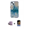MARSİLYAN™- iPhone 15 Kılıf Ufuk Doku Prime - Siyah Buffer Hayalet Cam Ekran Koruyucu + Raze Metal Kamera Lens - SI