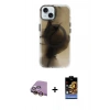 MARSİLYAN™- iPhone 15 Kılıf Ufuk Doku Prime - Siyah Buffer Hayalet Cam Ekran Koruyucu + Raze Metal Kamera Lens - SI