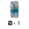 MARSİLYAN™- iPhone 15 Kılıf Ufuk Doku Prime - Siyah Joko Magic 5D Cam + PVD Metal Kamera Lens - YL