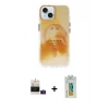 MARSİLYAN™- iPhone 15 Kılıf Ufuk Doku Prime - Siyah Polymer Nano Ekran Koruyucu + Bilvis Titan Kamera Lens - PE