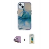 MARSİLYAN™- iPhone 15 Kılıf Ufuk Doku Prime - Siyah Polymer Nano Ekran Koruyucu + Raze Metal Kamera Lens - SI