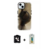 MARSİLYAN™- iPhone 15 Kılıf Ufuk Doku Prime - Siyah Polymer Nano Ekran Koruyucu + PVD Metal Kamera Lens - TU
