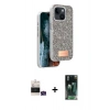 MARSİLYAN™- iPhone 15 Kılıf Vadi Klasik Serisi - Şeffaf 360 Full Body Arka Koruyucu + Bilvis Titan Kamera Lens - YL