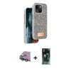 MARSİLYAN™- iPhone 15 Kılıf Vadi Klasik Serisi - Şeffaf 360 Full Body Arka Koruyucu + Raze Metal Kamera Lens - YL