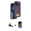 MARSİLYAN™- iPhone 15 Kılıf Vadi Klasik Serisi - Siyah Buffer Hayalet Cam Ekran Koruyucu + Bilvis Titan Kamera Lens - YL