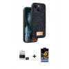 MARSİLYAN™- iPhone 15 Kılıf Vadi Klasik Serisi - Siyah Buffer Hayalet Cam Ekran Koruyucu + Bilvis Titan Kamera Lens - YL
