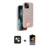 MARSİLYAN™- iPhone 15 Kılıf Vadi Klasik Serisi - Siyah Buffer Hayalet Cam Ekran Koruyucu + PVD Metal Kamera Lens - YL
