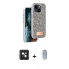 MARSİLYAN™- iPhone 15 Kılıf Vadi Klasik Serisi - Siyah Joko Magic 5D Cam + PVD Metal Kamera Lens - YL