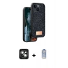 MARSİLYAN™- iPhone 15 Kılıf Vadi Klasik Serisi - Siyah Joko Magic 5D Cam + PVD Metal Kamera Lens - YL
