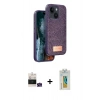 MARSİLYAN™- iPhone 15 Kılıf Vadi Klasik Serisi - Siyah Polymer Nano Ekran Koruyucu + Bilvis Titan Kamera Lens - YL