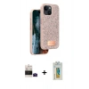 MARSİLYAN™- iPhone 15 Kılıf Vadi Klasik Serisi - Siyah Polymer Nano Ekran Koruyucu + Bilvis Titan Kamera Lens - SH