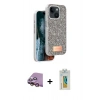 MARSİLYAN™- iPhone 15 Kılıf Vadi Klasik Serisi - Siyah Polymer Nano Ekran Koruyucu + Raze Metal Kamera Lens - PE