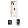MARSİLYAN™- iPhone 15 Kılıf Vadi Minimal - Şeffaf 360 Full Body Arka Koruyucu + PVD Metal Kamera Lens - TU