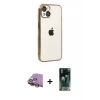 MARSİLYAN™- iPhone 15 Kılıf Vadi Minimal - Siyah 360 Mat Full Body Arka Koruyucu + Raze Metal Kamera Lens - SI