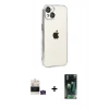 MARSİLYAN™- iPhone 15 Kılıf Vadi Minimal - Siyah 360 Mat Full Body Arka Koruyucu + Bilvis Titan Kamera Lens - YL