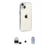 MARSİLYAN™- iPhone 15 Kılıf Vadi Minimal - Siyah Joko Magic 5D Cam + Bilvis Titan Kamera Lens - SH