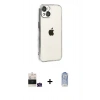 MARSİLYAN™- iPhone 15 Kılıf Vadi Minimal - Siyah Joko Magic 5D Cam + Bilvis Titan Kamera Lens - YL