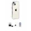 MARSİLYAN™- iPhone 15 Kılıf Vadi Minimal - Siyah Joko Magic 5D Cam + Bilvis Titan Kamera Lens - PE