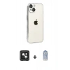 MARSİLYAN™- iPhone 15 Kılıf Vadi Minimal - Siyah Joko Magic 5D Cam + PVD Metal Kamera Lens - YL