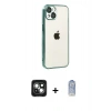 MARSİLYAN™- iPhone 15 Kılıf Vadi Minimal - Siyah Joko Magic 5D Cam + PVD Metal Kamera Lens - YL