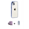 MARSİLYAN™- iPhone 15 Kılıf Vadi Minimal - Siyah Joko Magic 5D Cam + Raze Metal Kamera Lens - PE