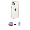 MARSİLYAN™- iPhone 15 Kılıf Vadi Minimal - Siyah Joko Magic 5D Cam + Raze Metal Kamera Lens - PE