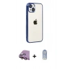 MARSİLYAN™- iPhone 15 Kılıf Vadi Minimal - Siyah Joko Magic 5D Cam + Raze Metal Kamera Lens - PE