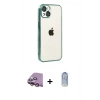 MARSİLYAN™- iPhone 15 Kılıf Vadi Minimal - Siyah Joko Magic 5D Cam + Raze Metal Kamera Lens - PE