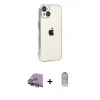 MARSİLYAN™- iPhone 15 Kılıf Vadi Minimal - Siyah Joko Magic 5D Cam + Raze Metal Kamera Lens - SI