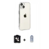 MARSİLYAN™- iPhone 15 Kılıf Vadi Minimal - Siyah Joko Magic 5D Cam + PVD Metal Kamera Lens - TU