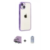 MARSİLYAN™- iPhone 15 Kılıf Vadi Minimal - Siyah Joko Magic 5D Cam + Raze Metal Kamera Lens - YL