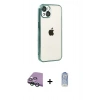 MARSİLYAN™- iPhone 15 Kılıf Vadi Minimal - Siyah Joko Magic 5D Cam + Raze Metal Kamera Lens - YL