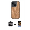 MARSİLYAN™- iPhone 15 Kılıf Vadi Özel Seri - Siyah Buffer Hayalet Cam Ekran Koruyucu + PVD Metal Kamera Lens - TU