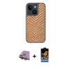 MARSİLYAN™- iPhone 15 Kılıf Vadi Özel Seri - Siyah Buffer Hayalet Cam Ekran Koruyucu + Raze Metal Kamera Lens - SI