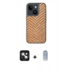 MARSİLYAN™- iPhone 15 Kılıf Vadi Özel Seri - Siyah Joko Magic 5D Cam + PVD Metal Kamera Lens - YL